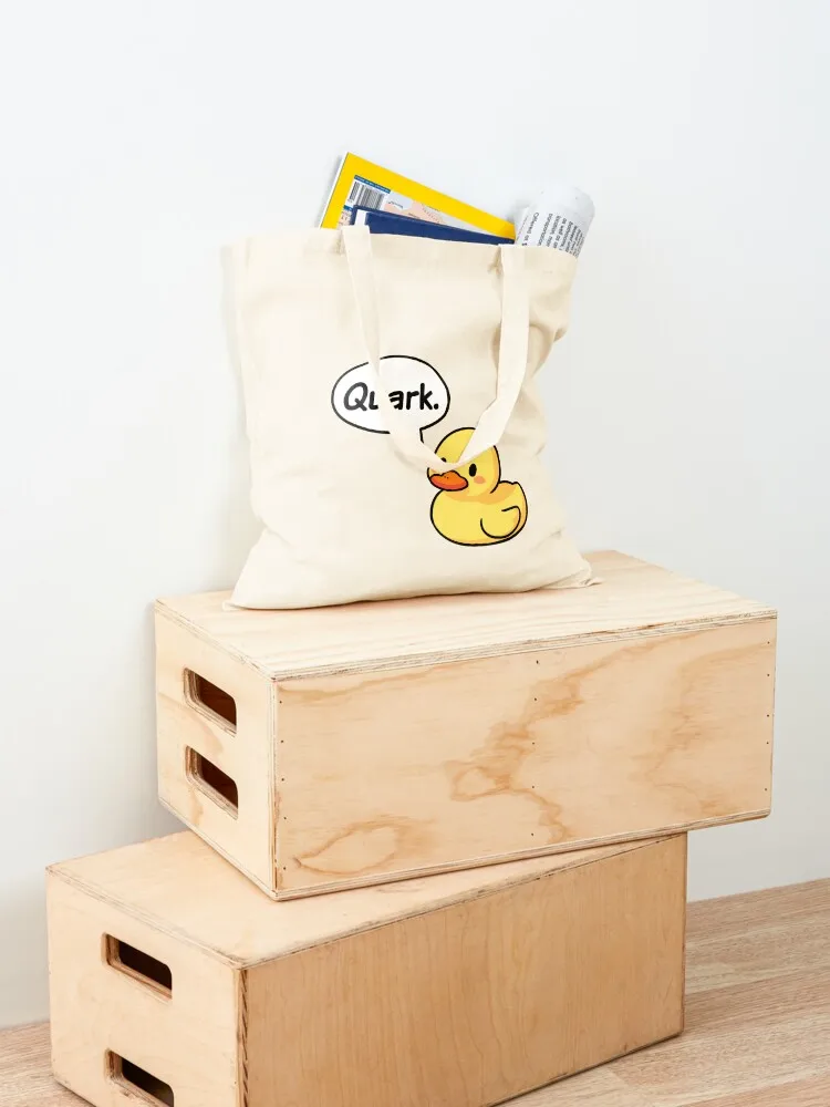 Quark Subatomic Duck милая забавная сумка-тоут с физикой женская сумка холщовая