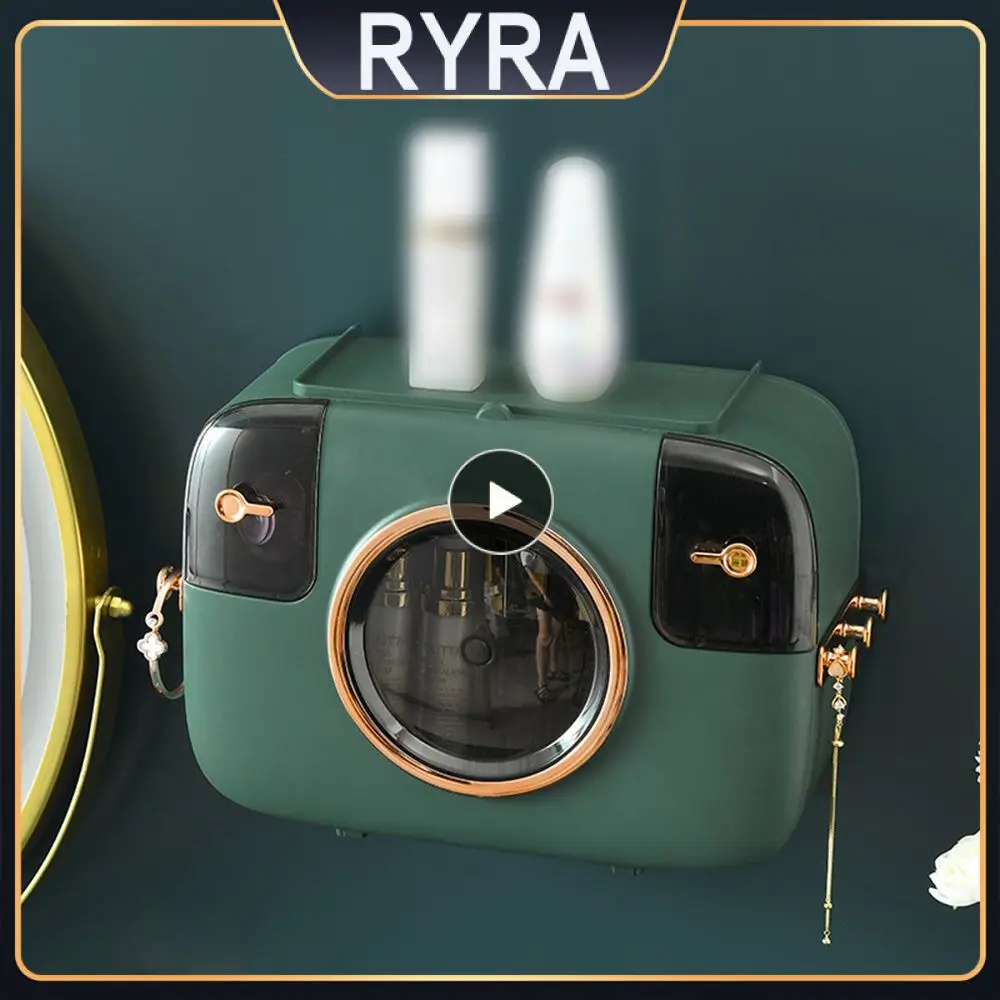 

Коробка для хранения косметики с бесшовной пастой, водонепроницаемая и непродуваемая настенная коробка для хранения, без перфорации, с бол...