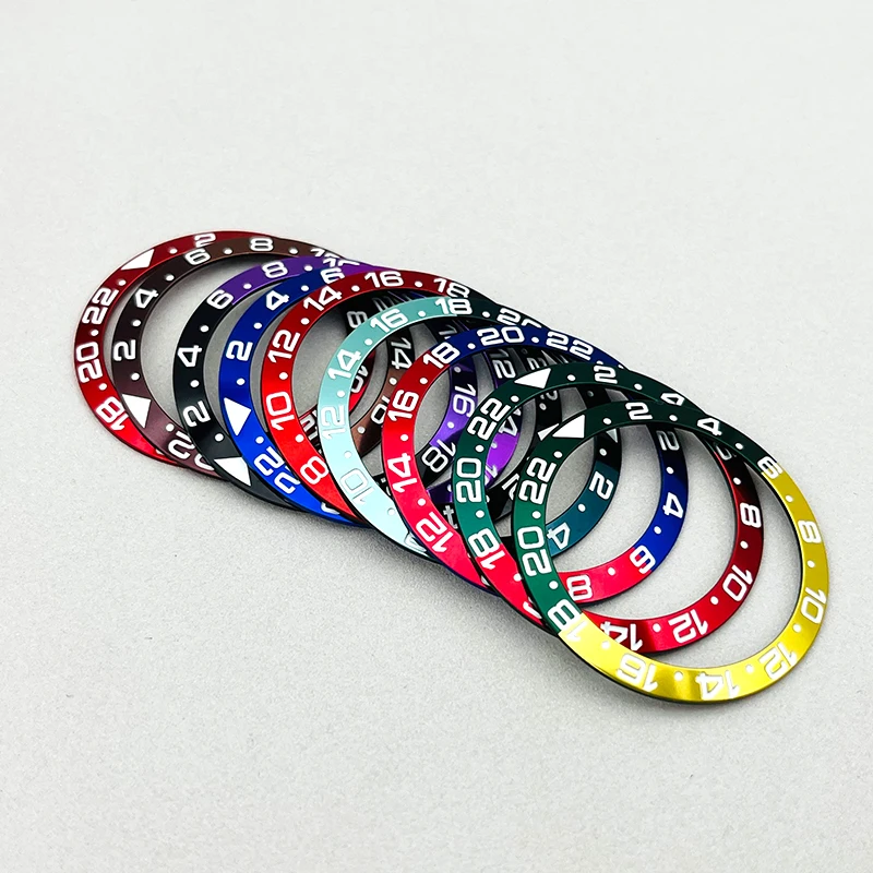 Fashion 38mm High Quality Sloped Metal Watch Bezel Insert Ring Inner Diameter 30.5mm Fit GMT Men Watch Case Replace Repair Parts