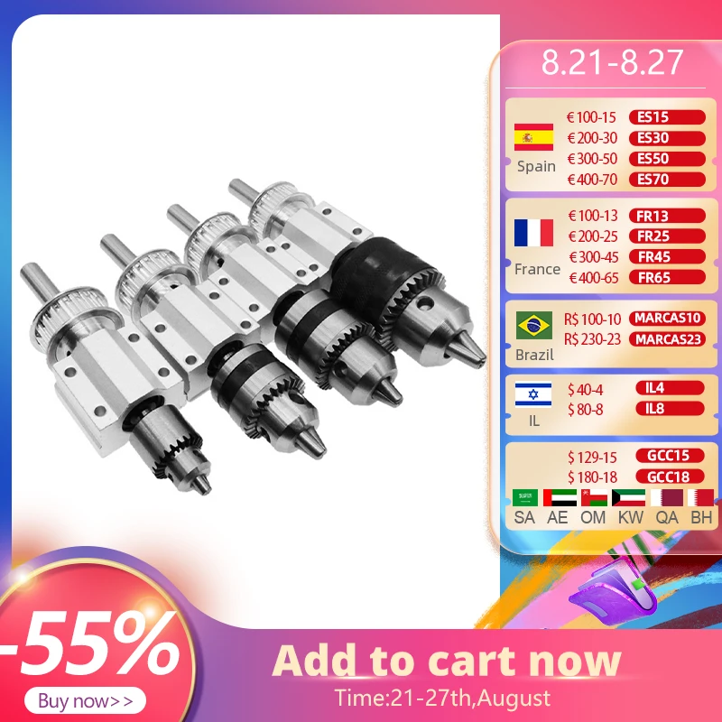 ALLSOME DIY Woodworking Cutting Grinding Spindle Trimming Belt B10/JTO/B16 Drill Chuck Set Small Lathe Accessories for Table Saw