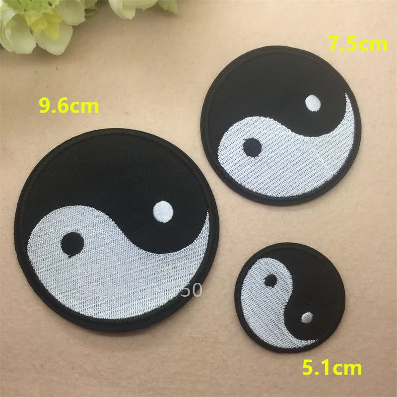 Новое поступление 10 шт. китайские вышитые нашивки Тайцзи железный значок