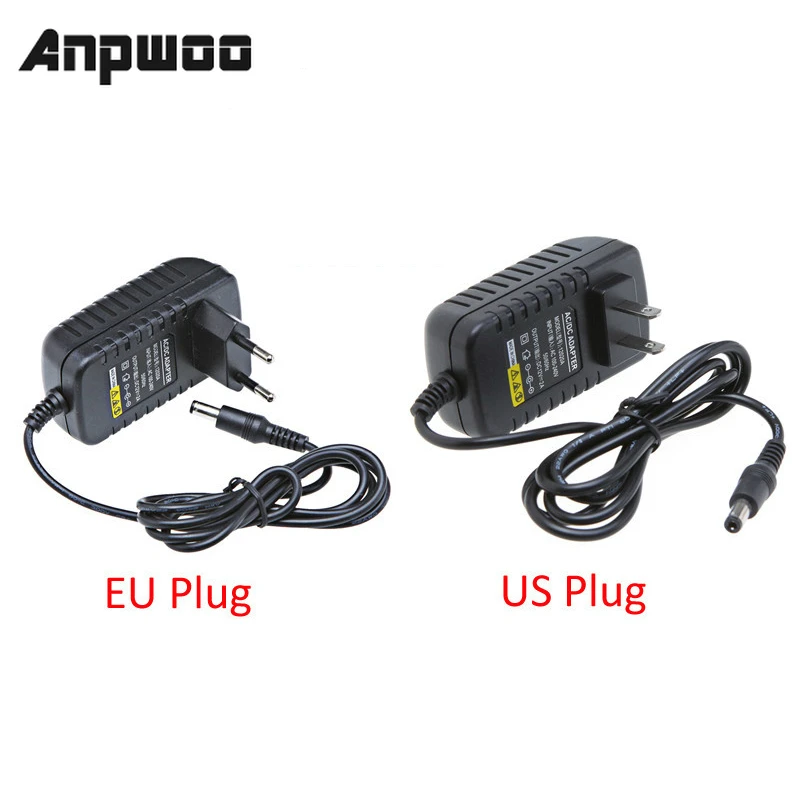 

ANPWOO EU 12V 2A Power Supply AC 100-240V To DC Adapter Plug For CCTV Camera IP Camera Surveillance CCTV Accessories