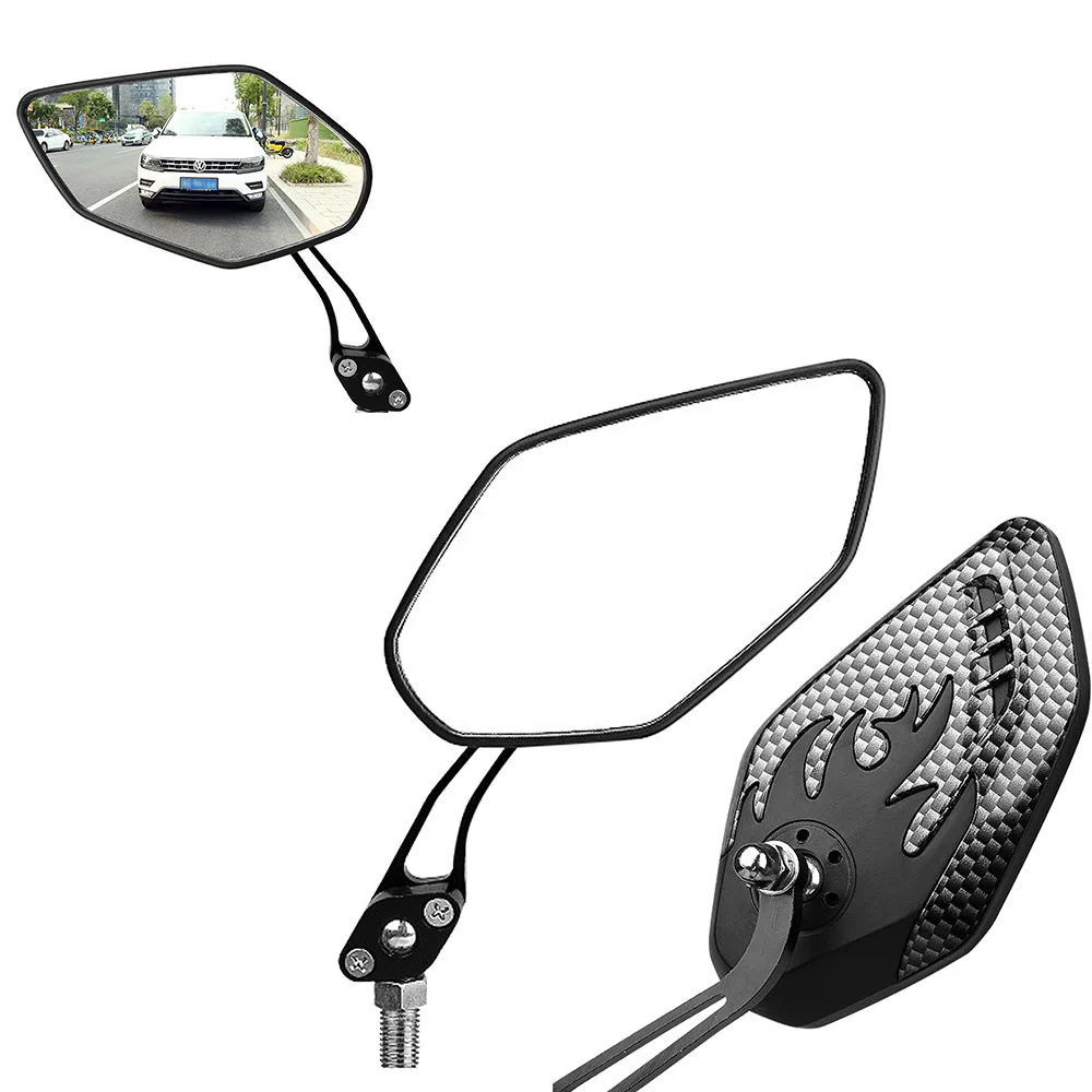 

2Pcs Mountain Bike Glass Mirror Adjustable Handlebar Rear View Mirrors Adjustable Handlebar Bicycle Glass Mirrors With Holder