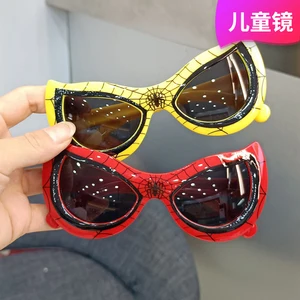 Kids Sunglasses Trendy Cartoon Boy Decoration Luxury Brand Shades for Children UV Protection Polycar
