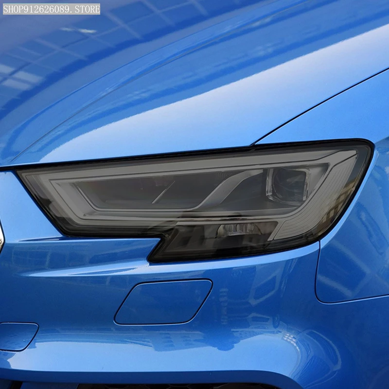 

Car Headlight Protective Film Smoked Black Tint Wrap Vinyl Transparent TPU Sticker For Audi A3 S3 RS3 8V 8Y 2013-On 2021 2022