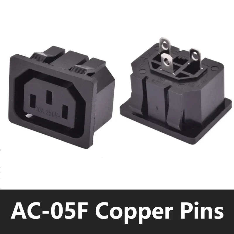 

250 В переменного тока, 10 А, розетка переменного тока C13, входной разъем, промышленная розетка IEC320 C14, 3-контактная входная розетка для панели