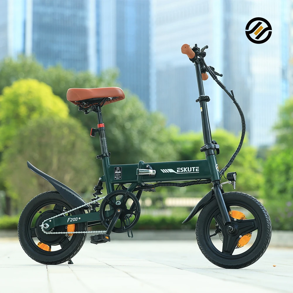Фото ESKUTE Ebike Электрический велосипед Складной 14-дюймовый складной электрический велосипед 250 Вт Складной электрический велосипед №1