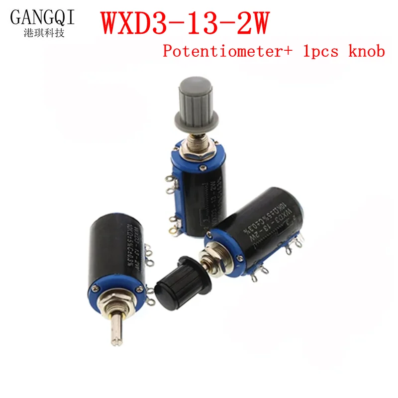 

1 шт. WXD3-12-2W 100 220 470 1K 2K2 3K3 4K7 10K 22K 33K 47K Ohm 100R 220R 470R 2,2 K 3,3 K 4,7 K WXD3-12 1 Вт потенциометр + 1 ручка