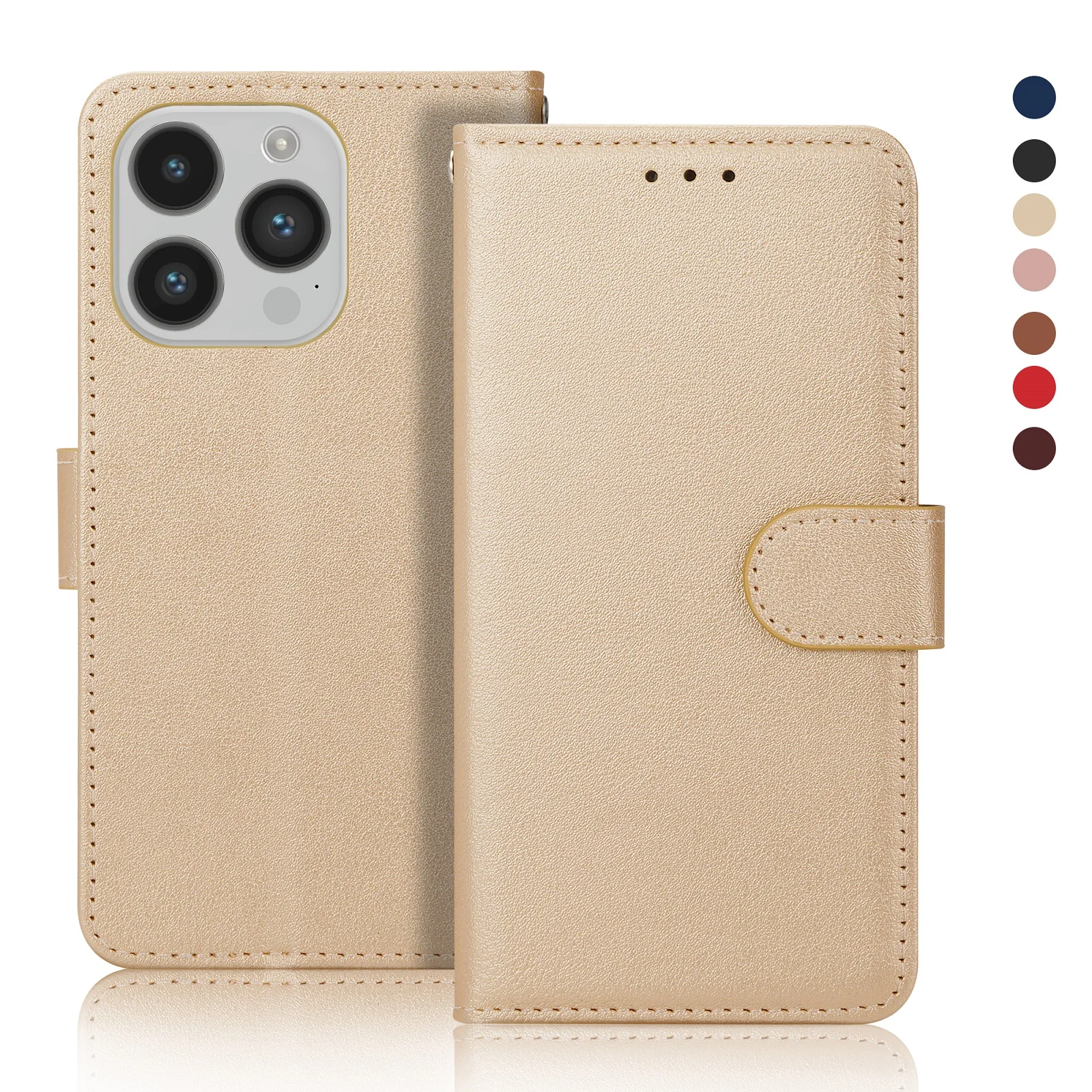 

Leather Wallet Case For iPhone 14 13 12 11 Pro Max Xs Max XR X 8 7 6 6s Plus 5S SE 2020 Cards Holder Wallet Stand Cover