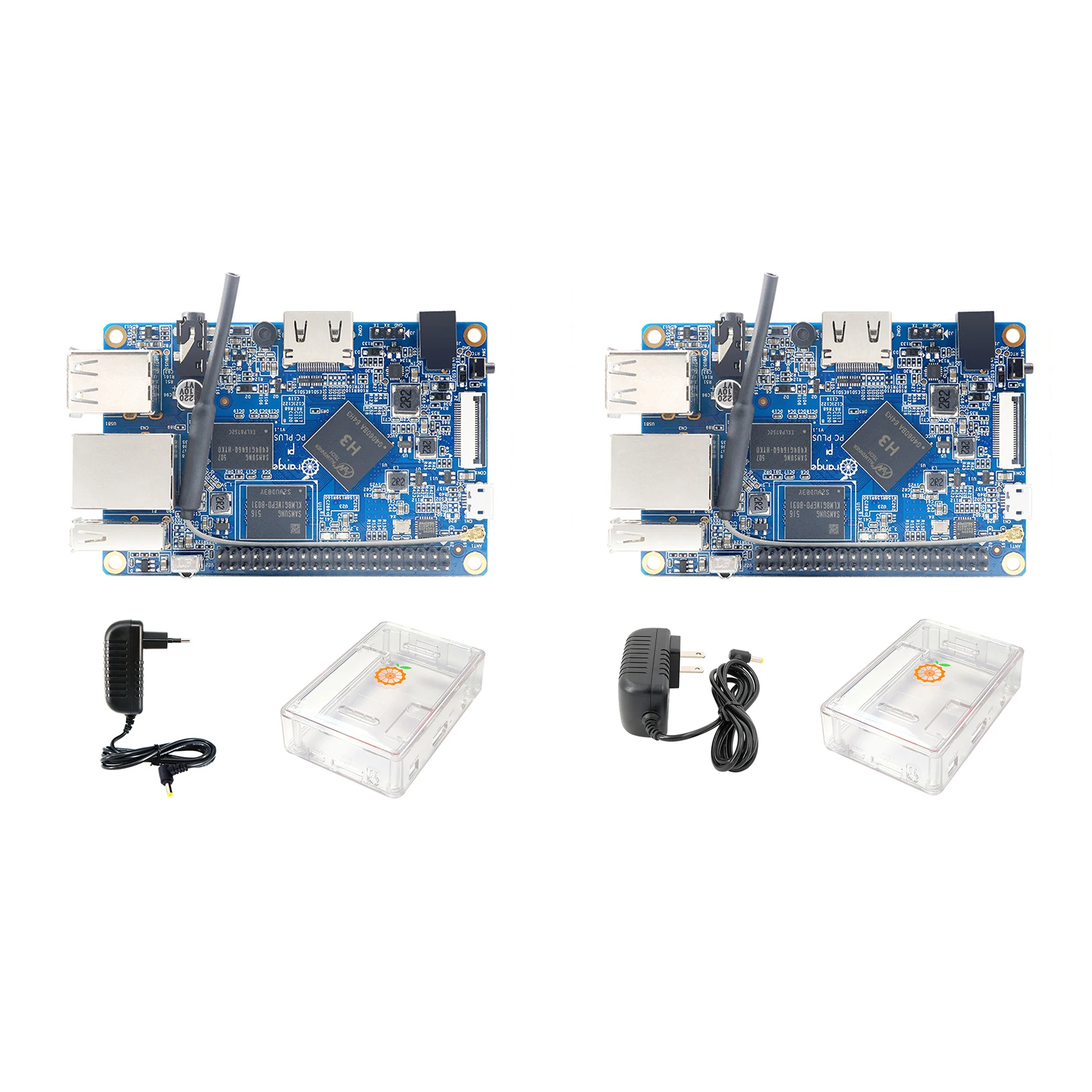 

Для Orange Pi PC Plus макетная плата + адаптер питания + чехол H3 1 ГБ DDR3 с открытым исходным кодом Android 4,4 Ubuntu