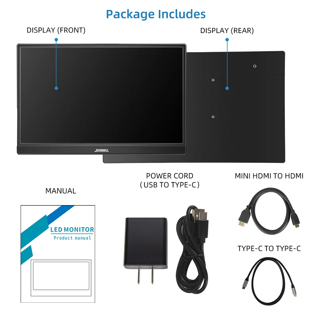 Ультратонкий портативный монитор FHD 15 6 дюйма 1080P Type C mini HDMI ЖК-дисплей для Nintendo Switch