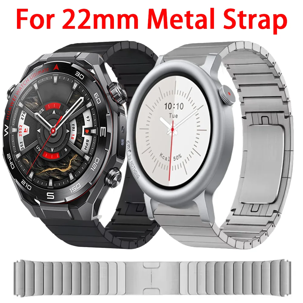 Фото Металлический браслет 22 мм для Nothing CMF Watch 3 Pro 2 1, удобный ремешок для Huawei Watch GT Runner 2 Ultimate 2 GT6-5-4 46 мм №1
