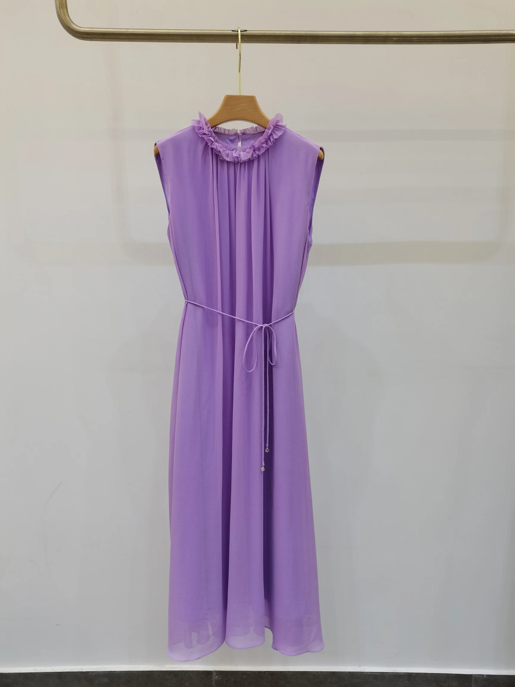 

Новинка 2023, весеннее платье без рукавов из очень тонкого чистого хлопка