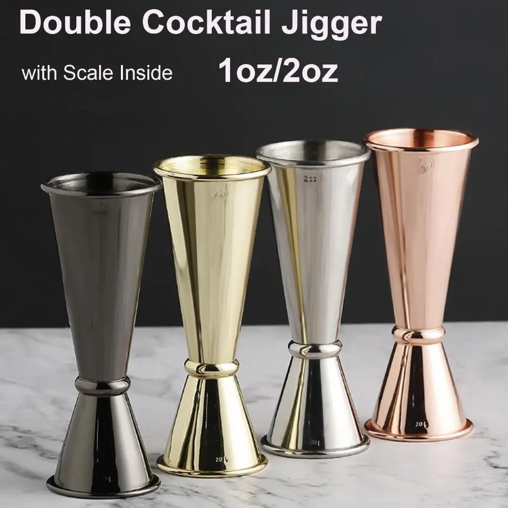 

Jigger for Bartending, Double Cocktail Jigger Japanese Drinks Pour 304 Stainless Steel Jigger 1oz 2oz with Measurements Inside