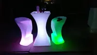 kitchen breakfast bar table/remote control colorful table and chairs wireless illuminated party led light cocktail table