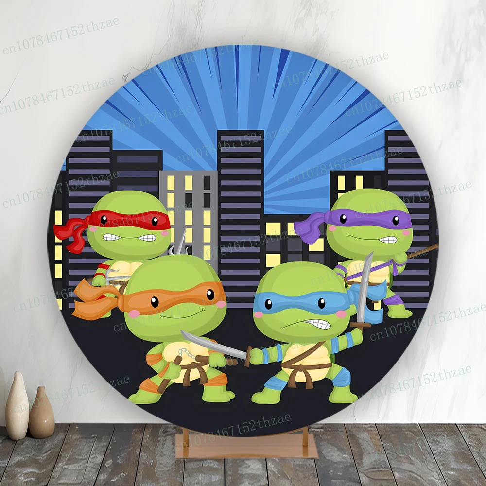 Подростковые Черепашки-ниндзя Фотофон на день рождения детский душ круглый фон