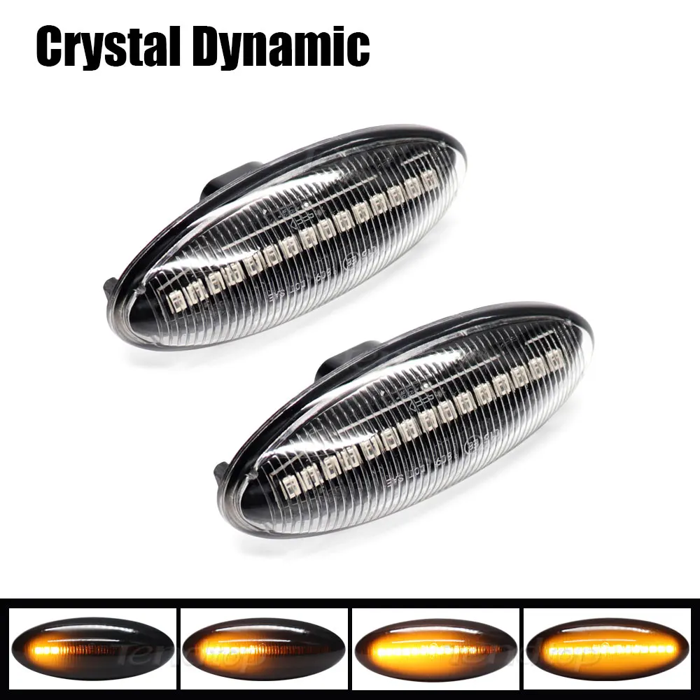 

Динамический боковой указатель поворота для Toyota Yaris P9 RAV4 XA30 MK3 Auris E15 Corolla, последовательный мигающий свет