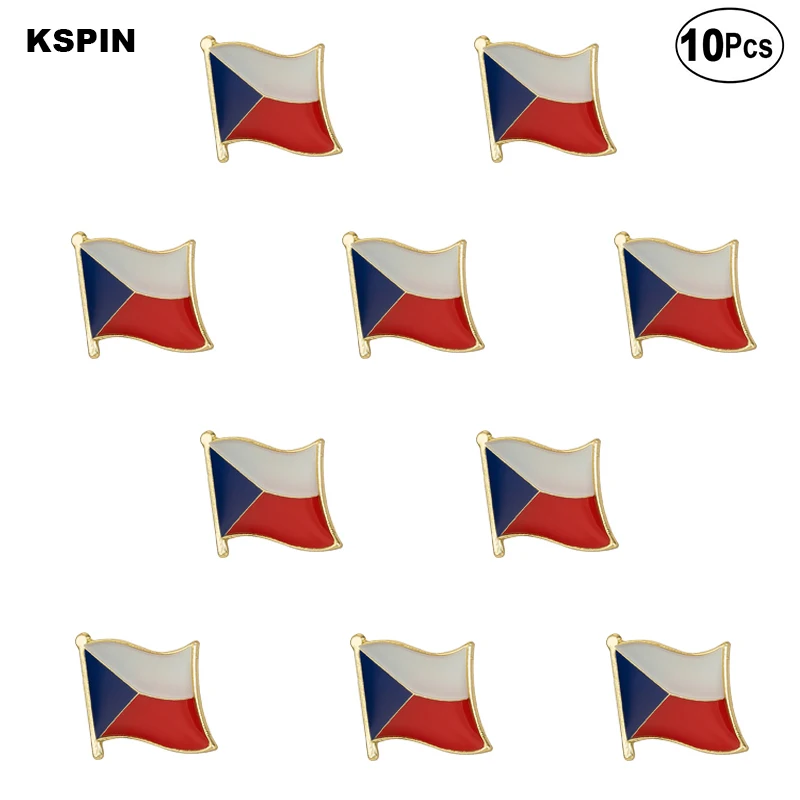 

Czech Rep. Flag Lapel Pin Flag badge Brooch Pins Badges 10Pcs a Lot