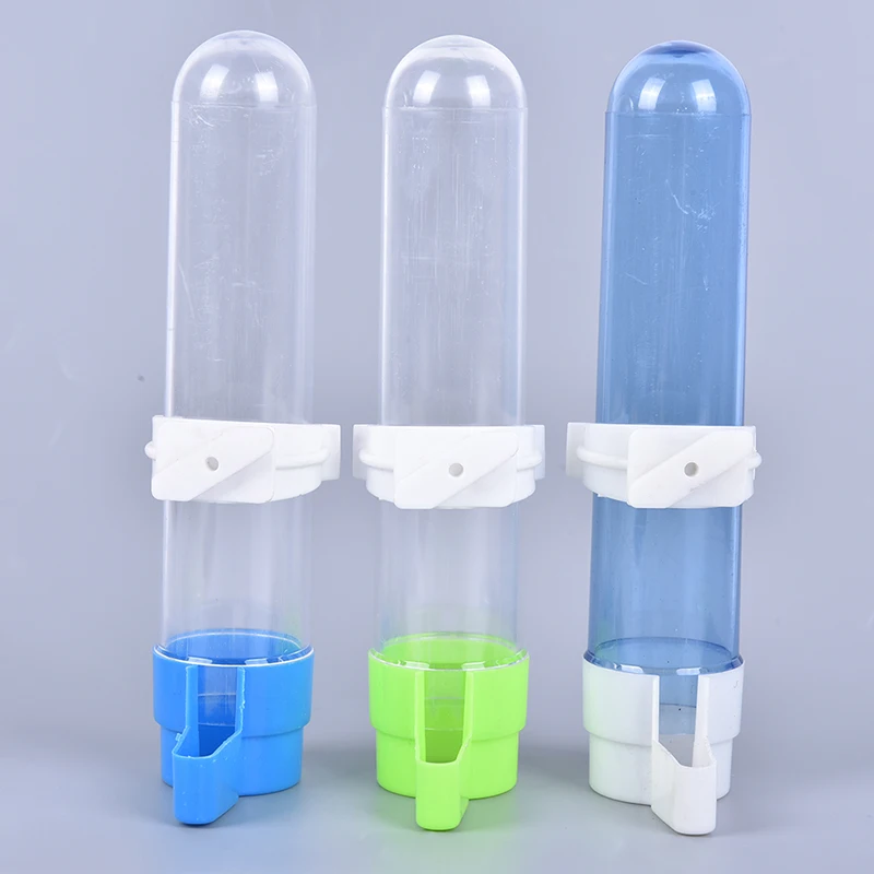 

1pc Pet Bird Plastic Auto Feeder Parrot Feeding Water Drinker Cup Bowl Cage Feeder Supplies 17cm*3.3cm