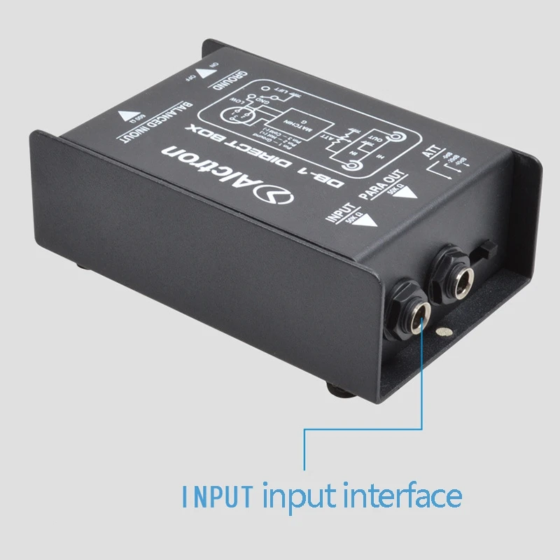 Alctron DB-1 одиночный пассивный преобразователь импеданса DIBOX Front Stage Effector DI Box