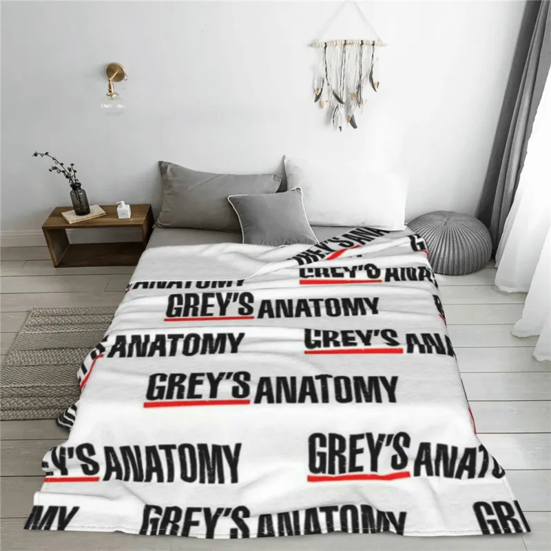 

Grey's Anatomy Tv Show Blanket Flannel Textile Decor Breathable Warm Throw Blankets for Home Office Bedspreads