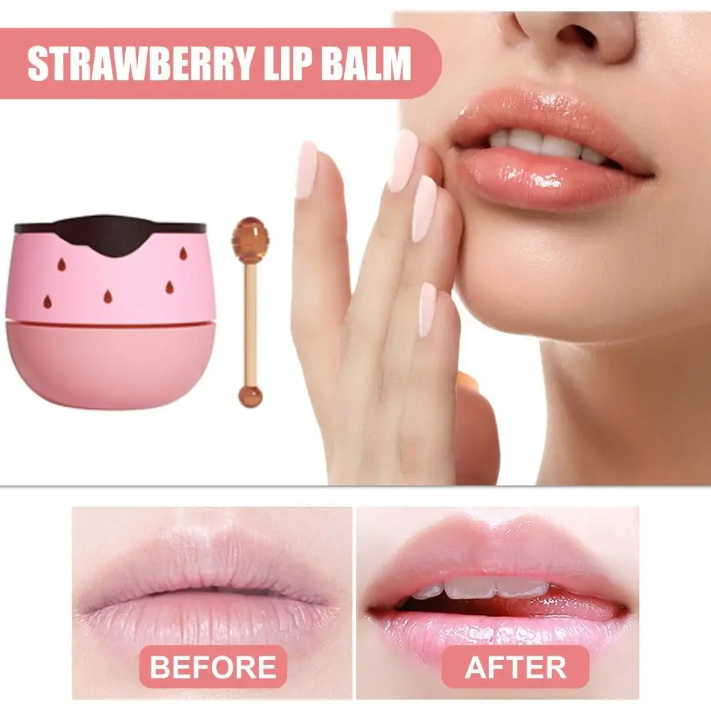 

1Set Strawberry Honey Lip Masks Lip Balm Repair Day And Night Lip Hydrating Prevention Dry Crack Lip Scrubs Exfoliator