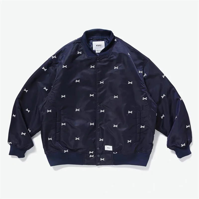 

WTAPS 22SS JACKET Cityboy Spring Autumn Embroidered Bone Casual Men's And Women's Baseball Cotton Jacket