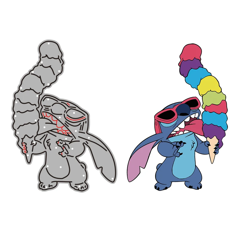 

Штампы для вырезания мороженого «Лило ест», летняя форма для скрапбукинга, тиснения, бумажные открытки, рукоделие, 2022