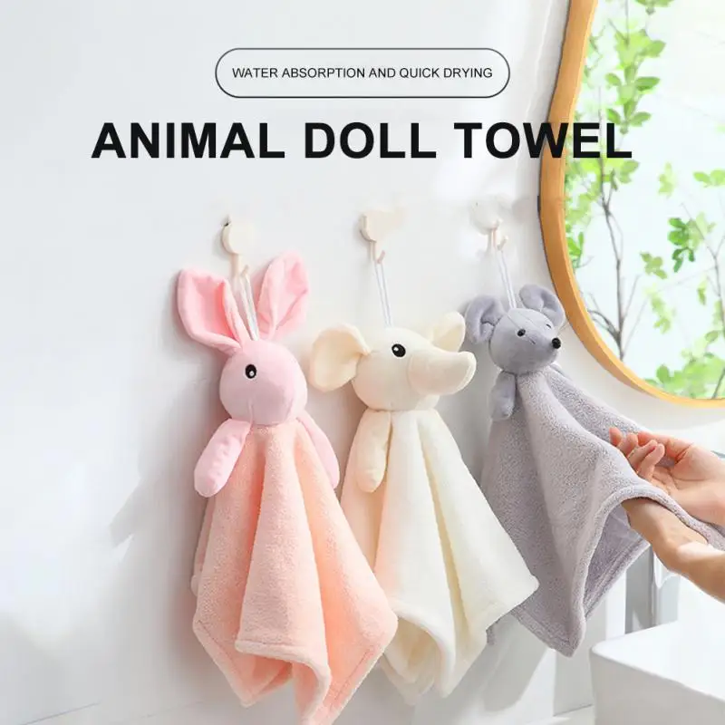 

Coral Velvet Hand Towel Kitchen Bathroom Microfiber Soft Quick Dry Absorbent Cleaning Cloths Home Sauna Terry Cartoon Towels