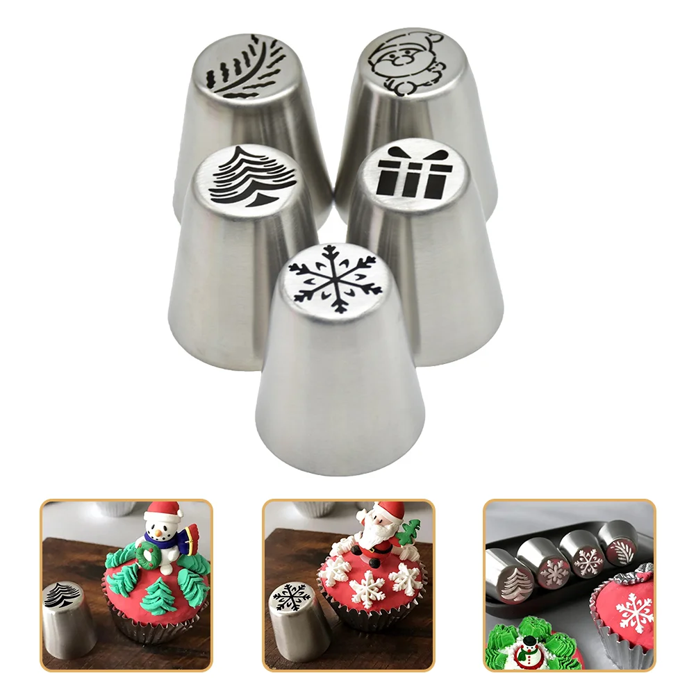 

Christmas Tips Cake Piping Icing Nozzle Decorating Tip Set Nozzles Frosting Flower Bakingsnowflake Russian Cupcake Cream Pastry