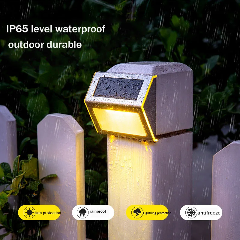 LED Solar Stair Lamp Outdoor Fence Light Garden Lamps For Pathway Yard Patio Aisle Waterproof Street Light Night Light GL08