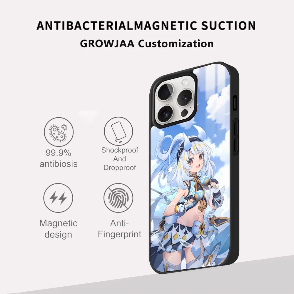 Mualani Genshin Impact Phone Case For iPhone 16 15 14 13 12 11 Pro Max Plus Mini Magsafe Mirror Wireless Magnetic Cover