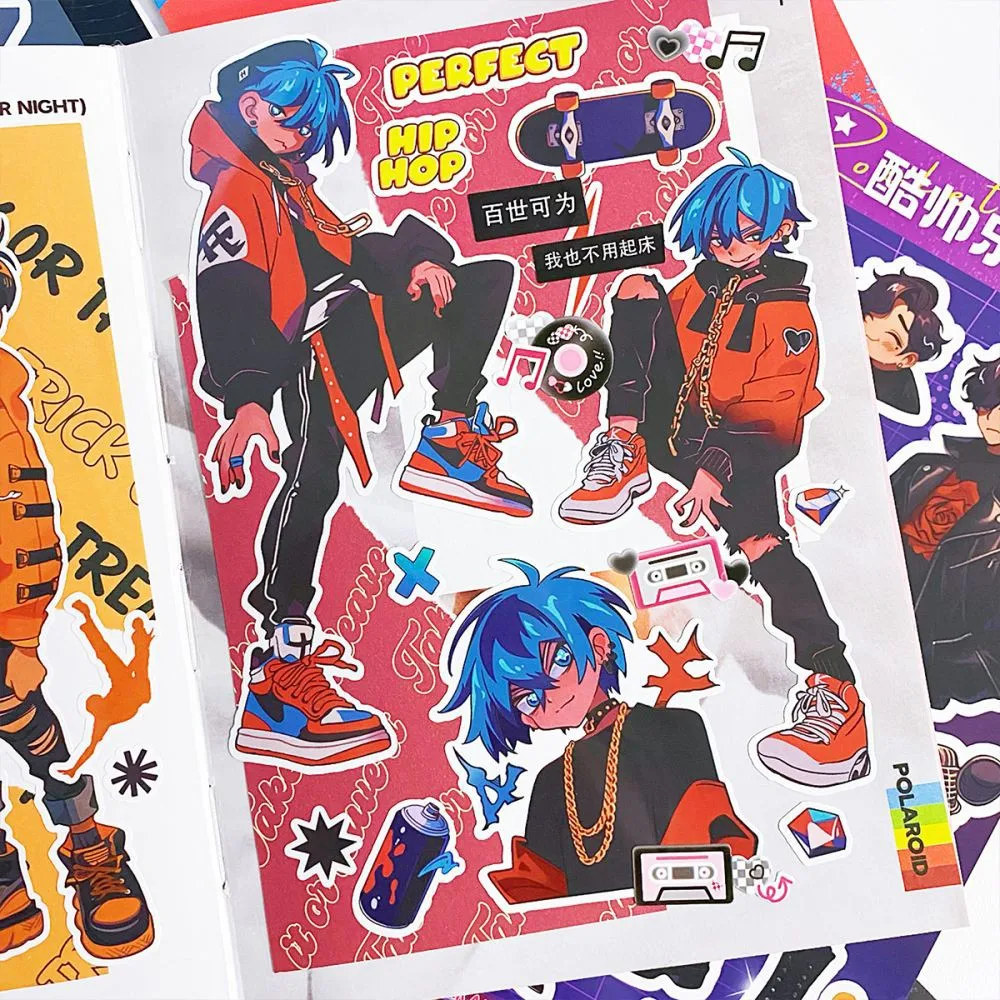 1 шт. декоративные стикеры в стиле аниме для мальчиков