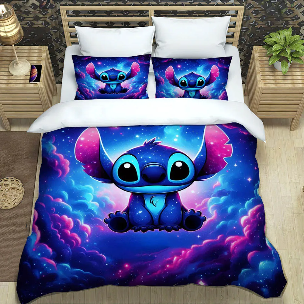 Комплекты постельного белья с мультяшным принтом Lilo &amp Stitch изысканный комплект