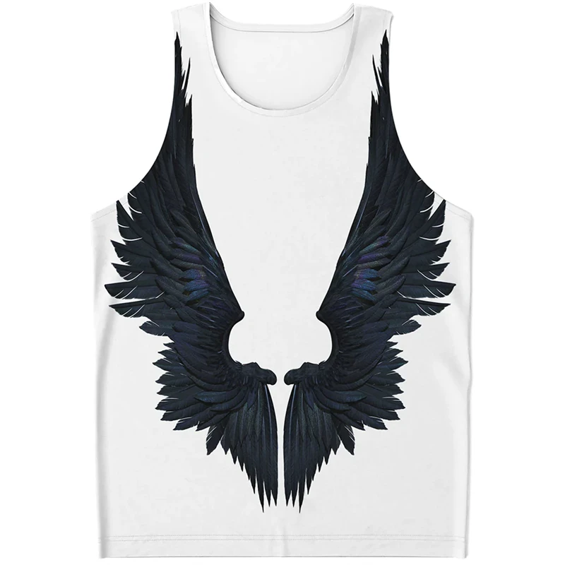 Майка мужская с 3D-принтом крыльев Ангела модная уличная одежда крутая рубашка