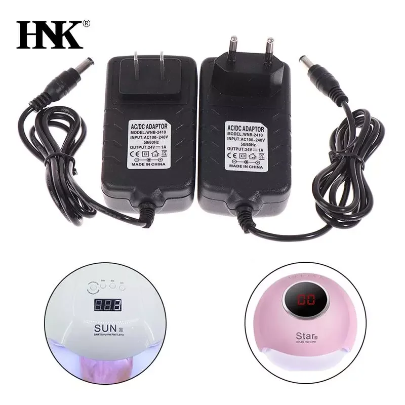 

24V 1A Power Supply Adapter Charger 24W UV LED Lamp Nail Dryer Nail Art Tools