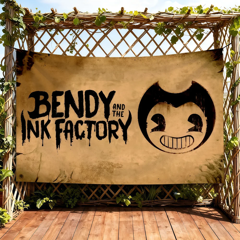 Флаг B-BendyS And The Ink M-MachineS, прочный, для улицы и помещений, для патио, праздничное украшение, классический дизайн, для столбов, стен, комнат, баннер (art.: 3920dbaabfe30) - 3920dbaabfe30