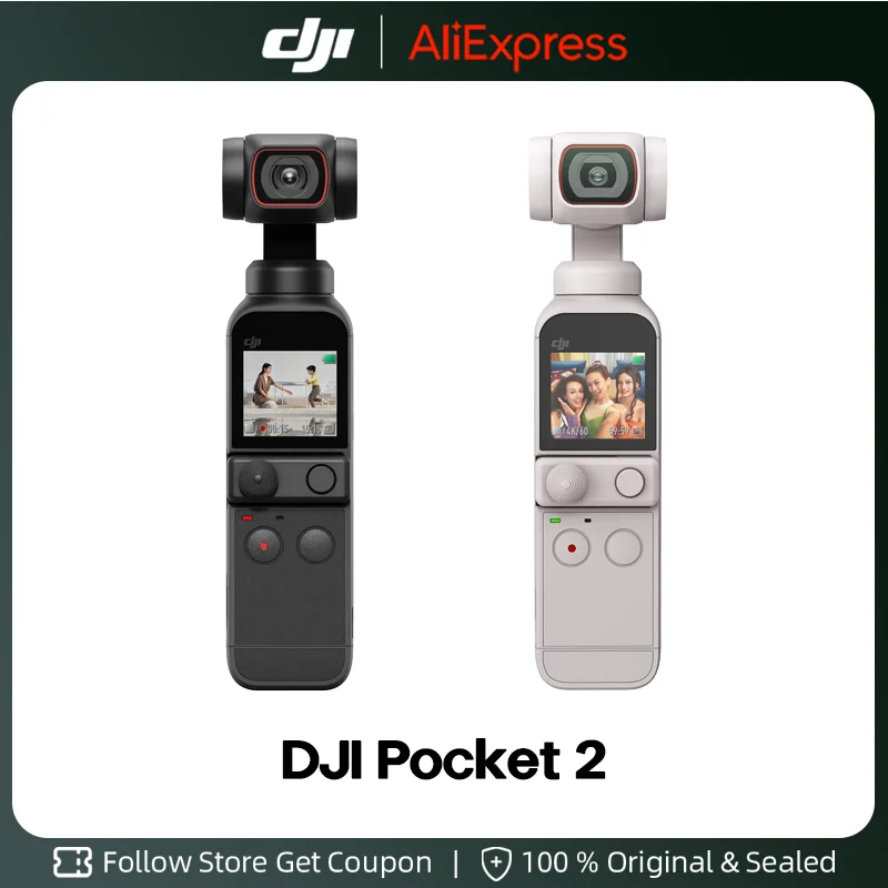 

DJI Pocket 2 ручной карданный 3-осевой стабилизатор 64MP 4K/60fps видео ActiveTrack 3,0 автоматический монтаж оригинал