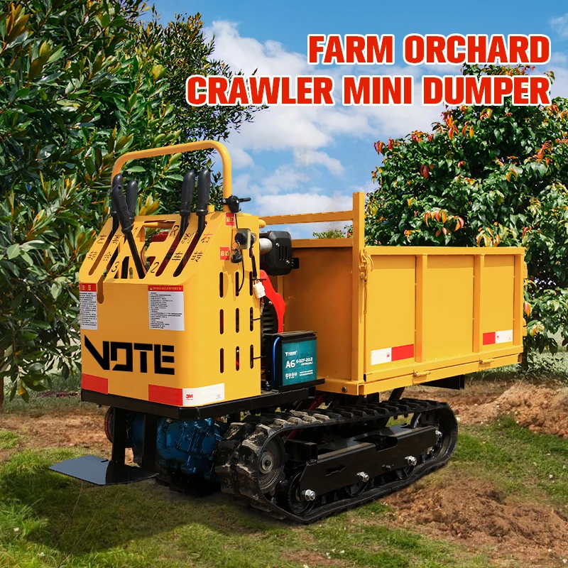 Mini Dumper Crawler Climbing Small Tracked Carrier Tractor With Loader Dumper Truck Crawler Orchard Garden Dumper Transporter