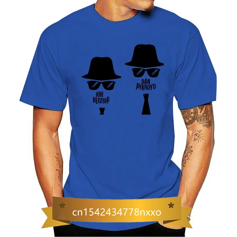 

Camiseta blues brothers maglietta con locandina del filme rivisitata stile moda masculina de verão vintage, camisa confortável t