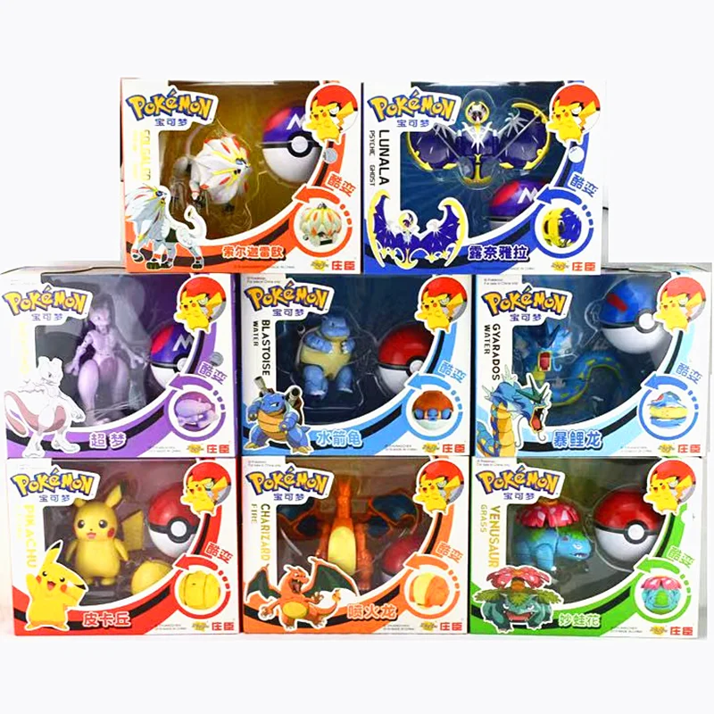 

Pokémon genuine Pikachu anime handbag sprite ball box children's deformation toy gift Charlize Glinnigan Pokémon model