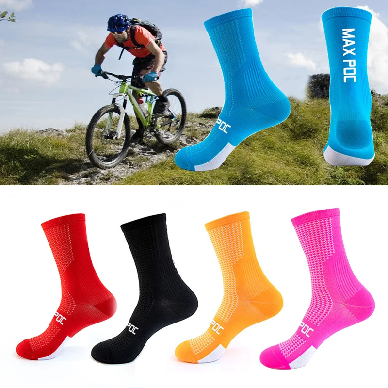 

2 Pair MAX POC Socks Pro Team Men Women Cycling Socks MTB Bike Socks Breathable Road Bicycle Socks Outdoor Sports Racing Sock