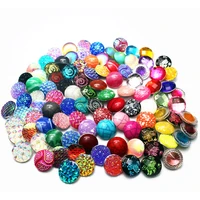 mixs 50pcslot more designs resin snap button charms fit 18mm20mm diy ginger braceletbangle jewelry making