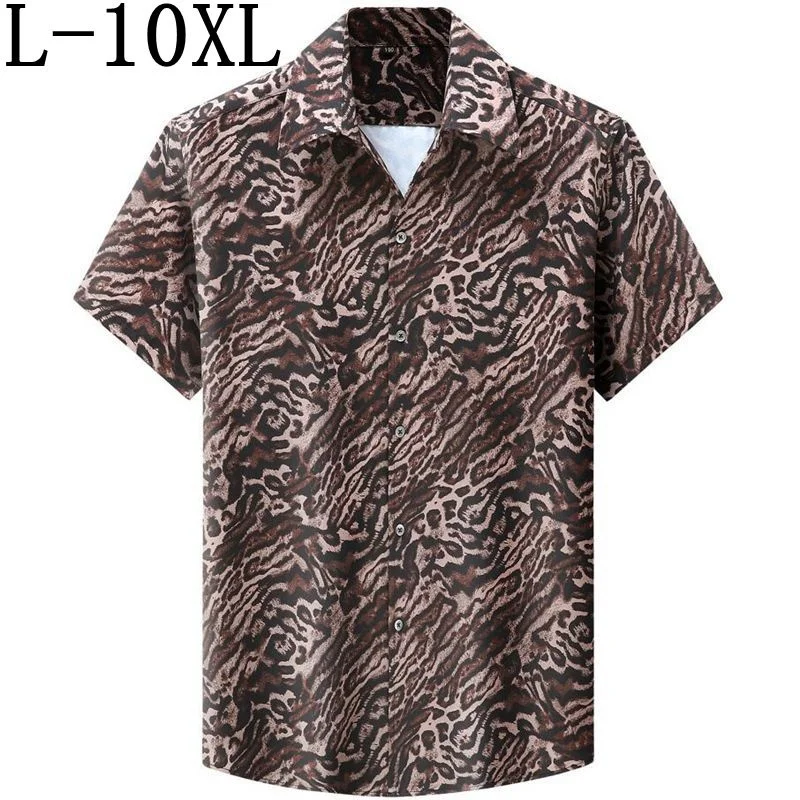 

8XL 10XL 7XL 2023 New Summer Hip Hop Printed Shirt Men Clothing High Quality Fashion Mens Shirts Casual Loose Camisa Masculina