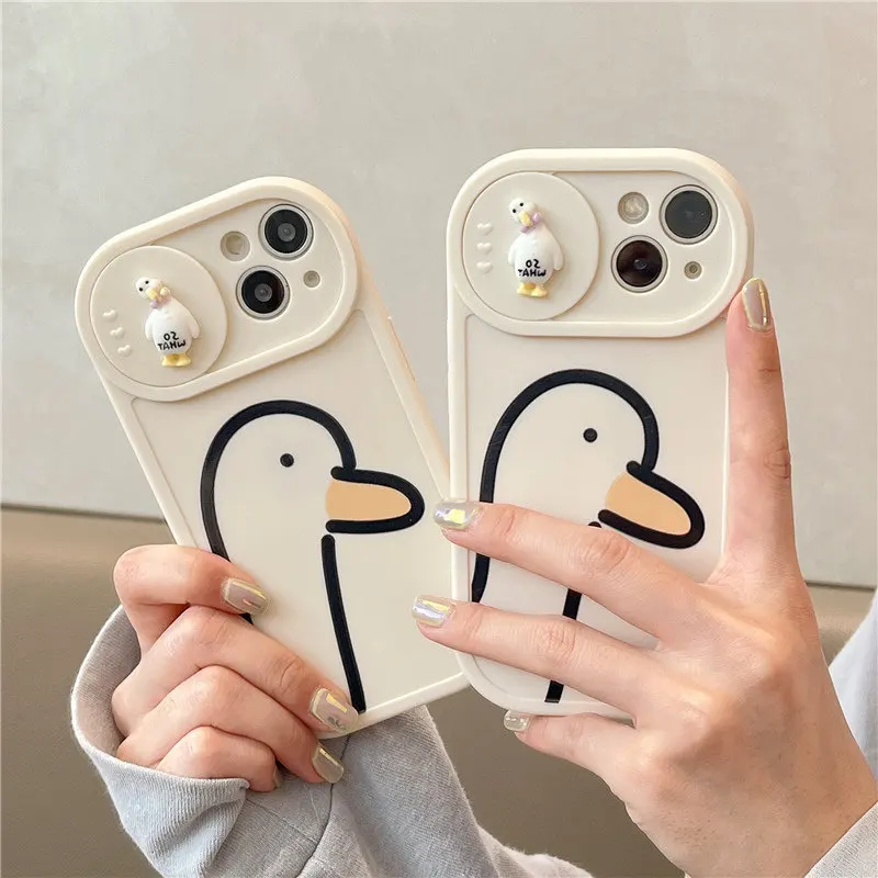 Cute Duck Silicone  Phone Case for Iphone 14 Pro Case Soft Organizers Phone Case Protection Camera Protection Case