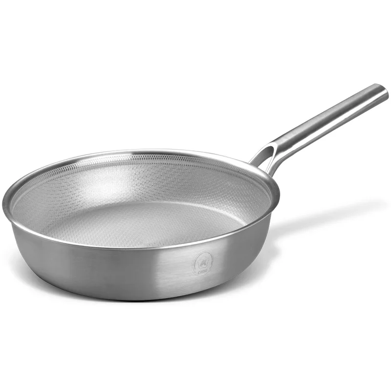 

28cm Pancake Pan Nano Silver Non Stick 316 Stainless Steel Non-stick Kitchen Pots Set Nonstick Cooking Durable Deals Frying Pans