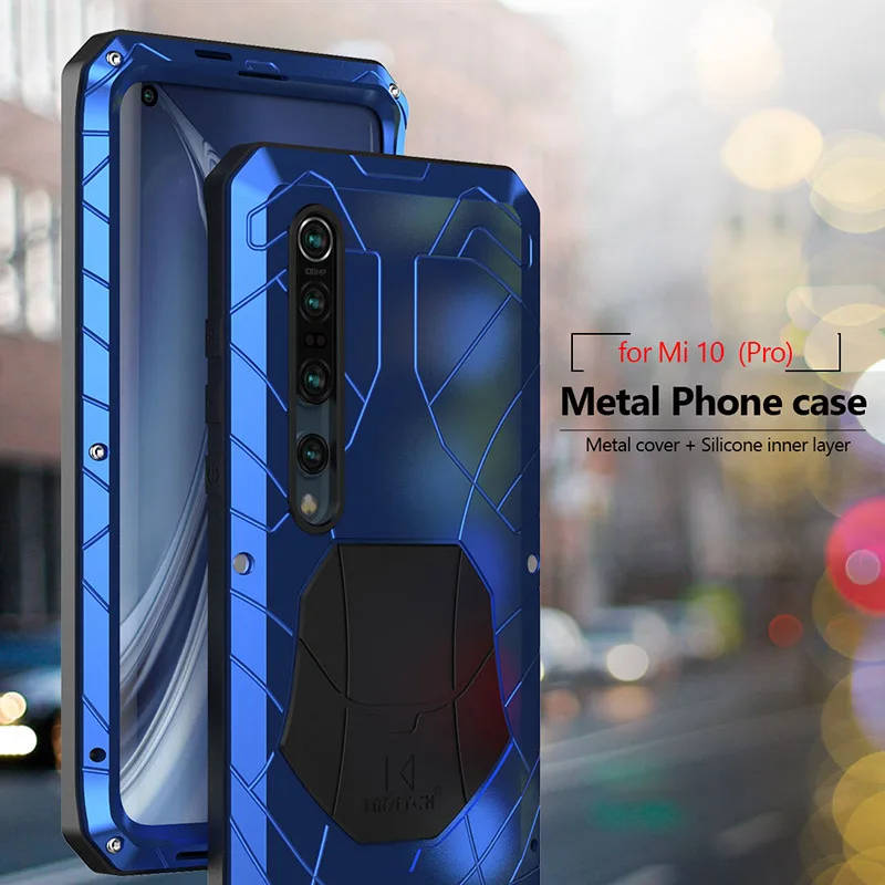 Imatch Phone Case For Xiaomi Mi 11 10 Pro Lite Case Hard Aluminum Metal Tempered  Protector Heavy Duty Cover For Xiaomi 10 Ultra