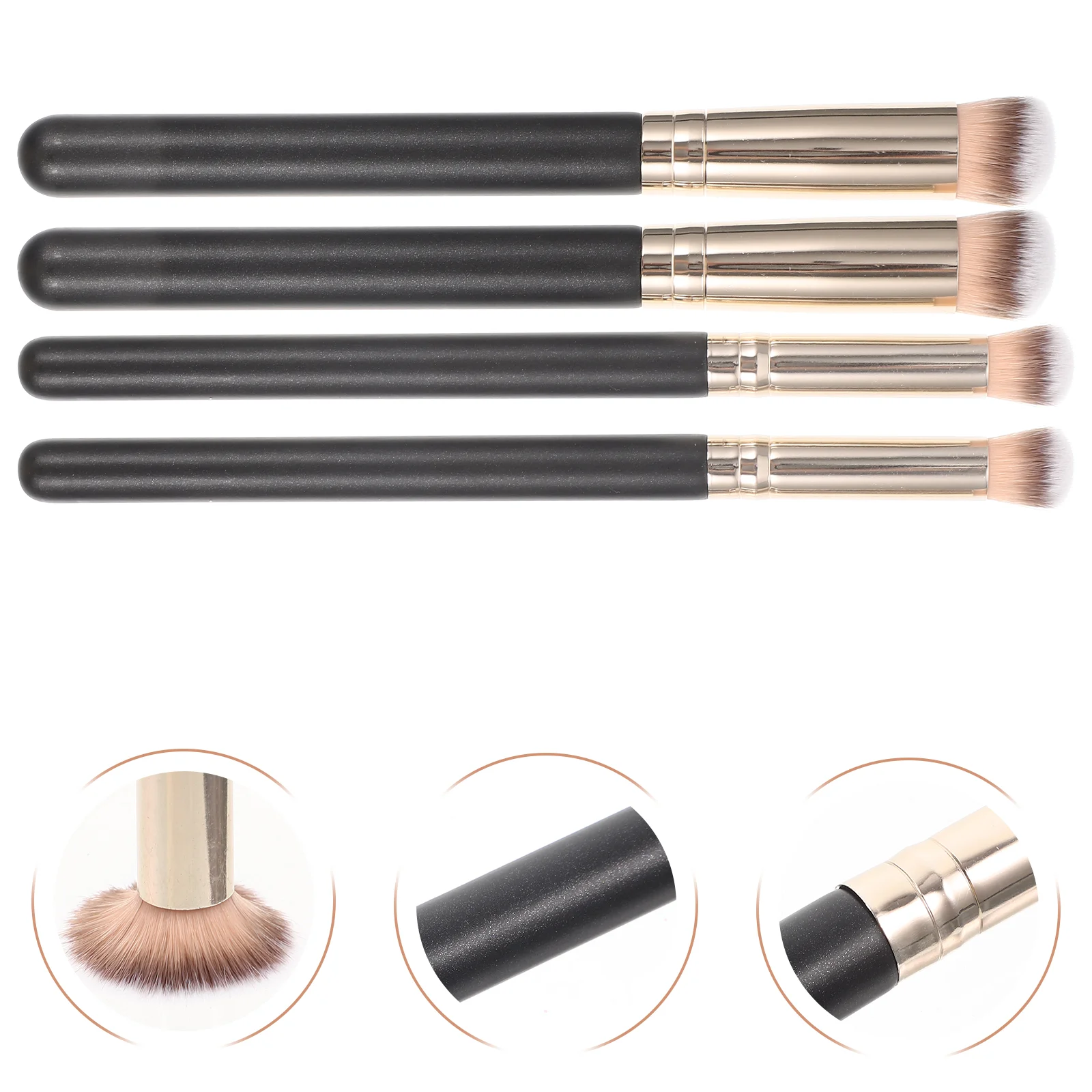 

4Pcs Under Eye Concealer Brush Make Up Concealer Brush Cream Bronzer Brush for Makeup Girl Home