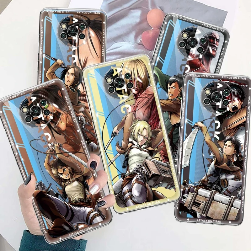 

For Xiaomi Mi 13 POCO X3 NFC 11T 5G 11 Lite M5s 12T Pro M5 Note 10 POCO M3 12X 9T 10T F3 Phone Case Print Attack On Titan Manga