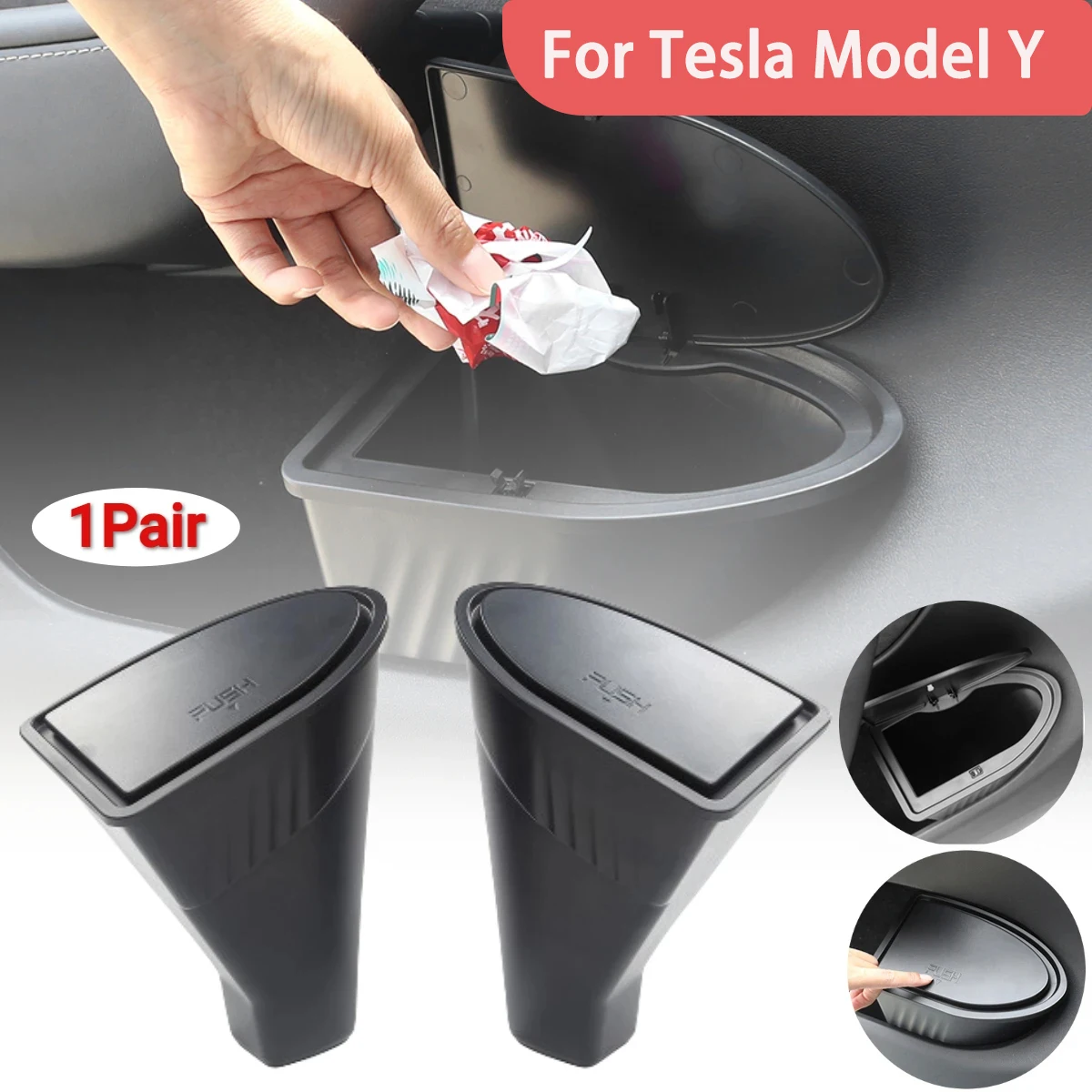 2 шт. корзина для мусора Tesla Model Y 2018-2024